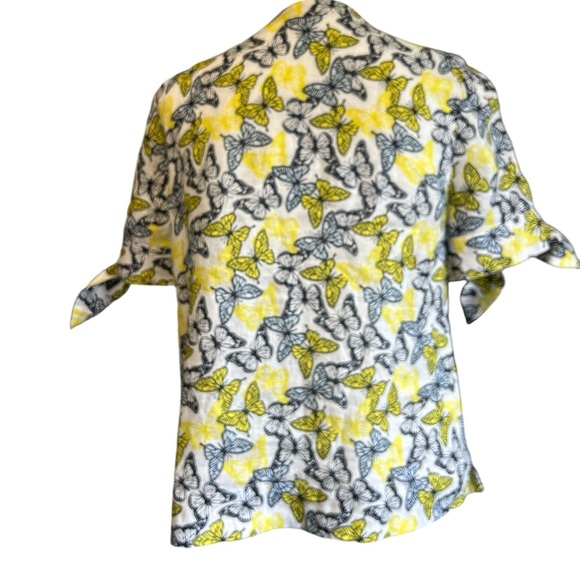 CHARTER CLUB Butterfly Tie-Cuff Linen Top, Women's Size Petite Small NWOT - Picture 2 of 6